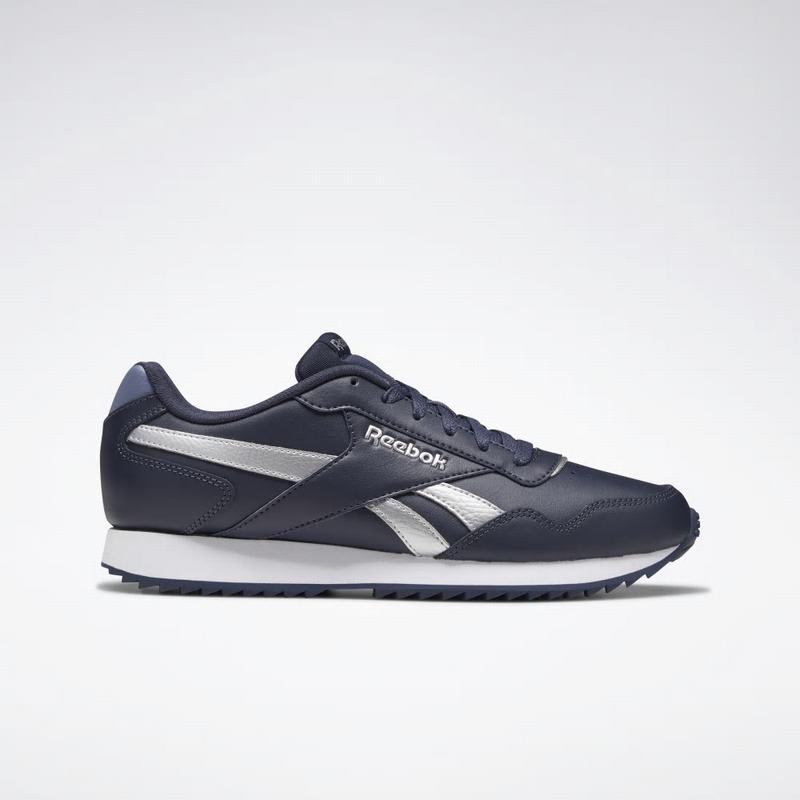 Reebok Royal Glide Ripple Tenisky Panske - Námornícka Modrá/Strieborne/Biele UK1003MB